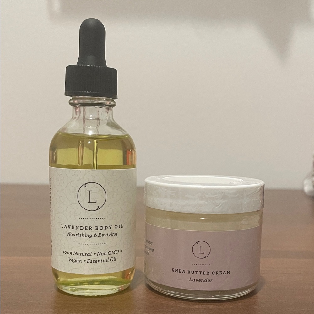 Lavender Body Oil & Shea Butter Cream Set - Lavender